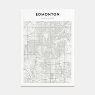 Edmonton Map Portrait Poster
