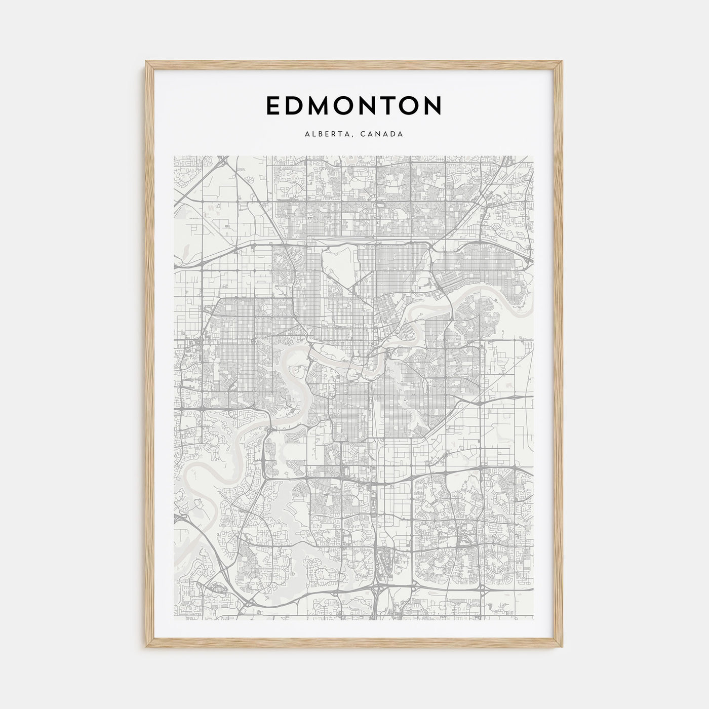 Edmonton Map Portrait Poster