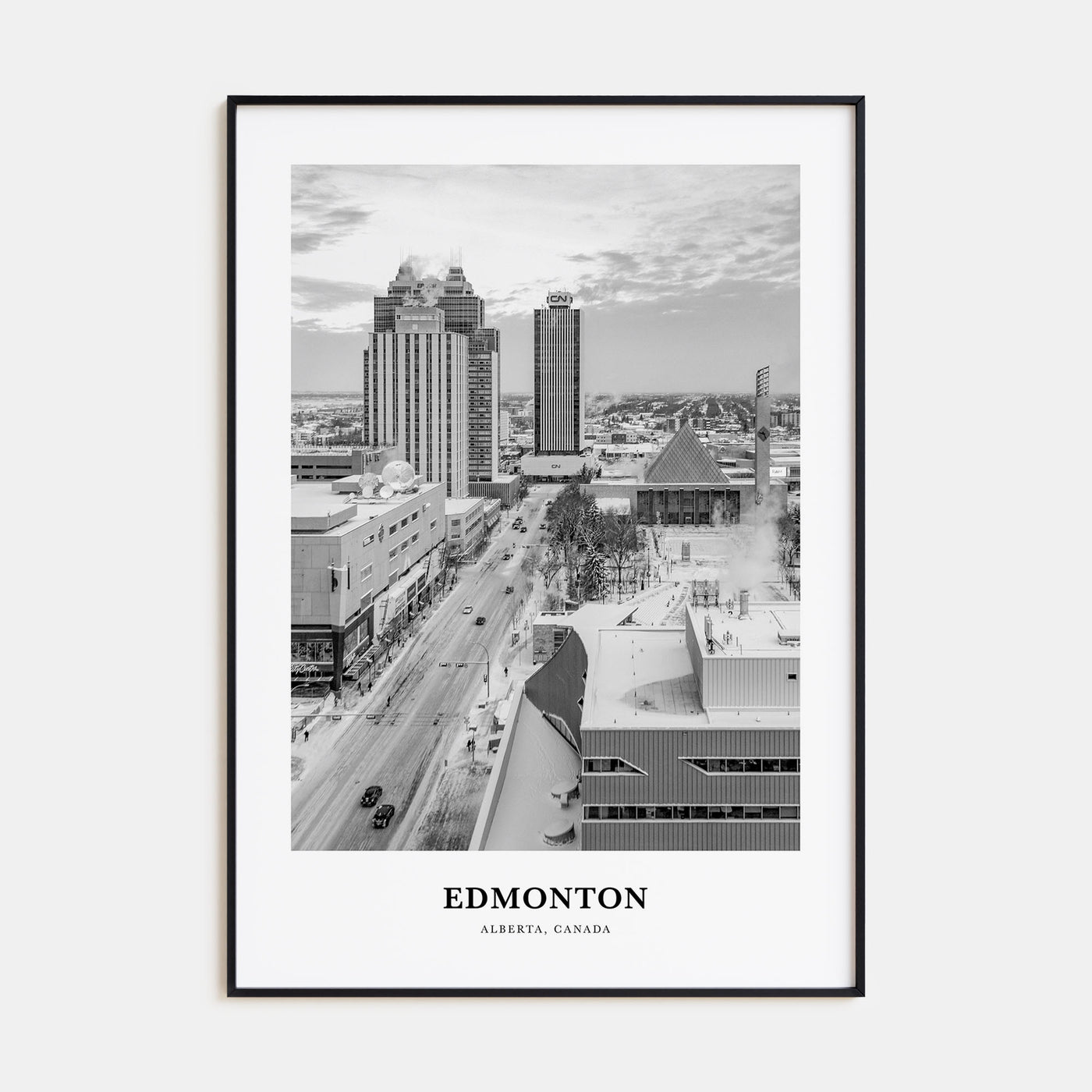 Edmonton Portrait B&W No 1 Poster