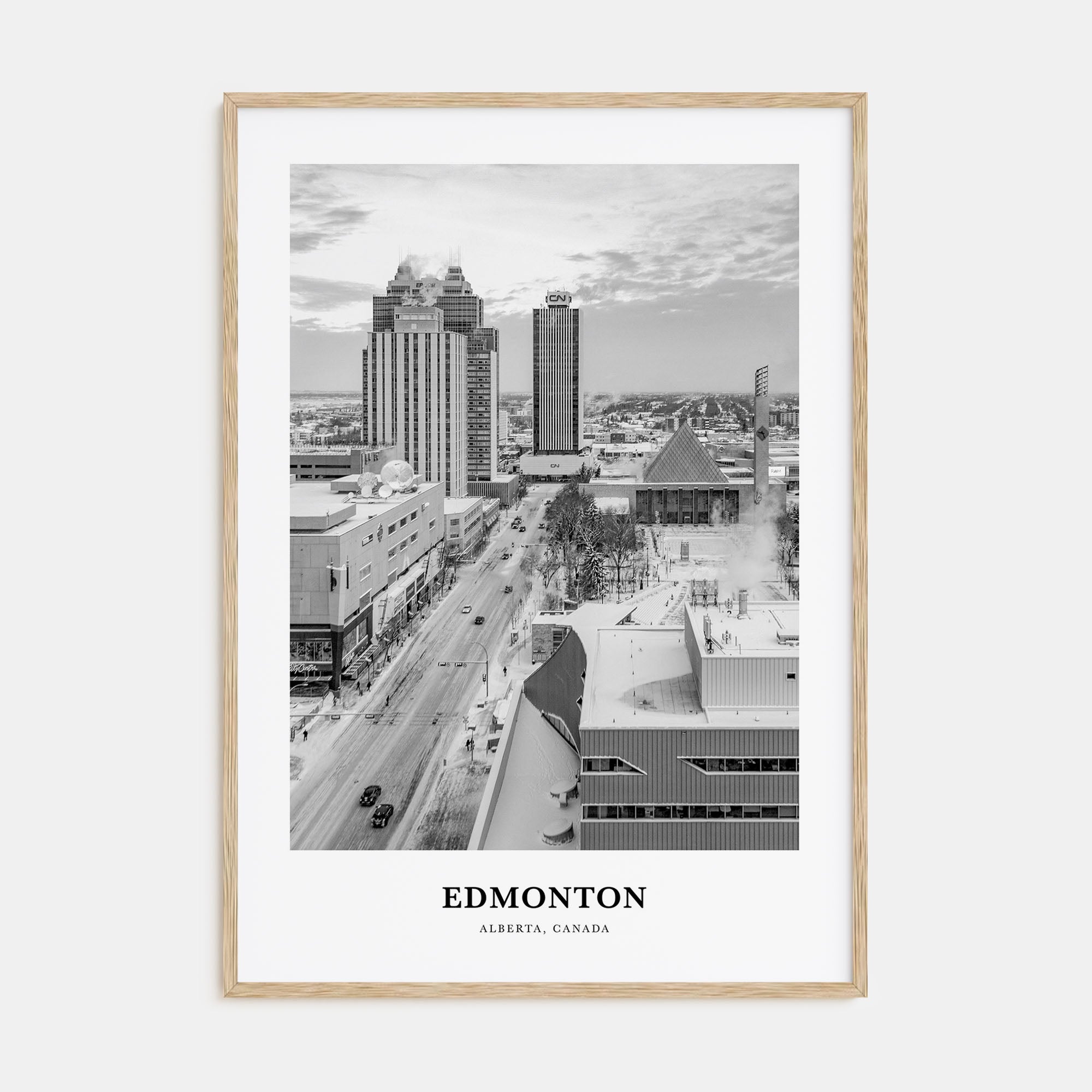 Edmonton Portrait B&W No 1 Poster