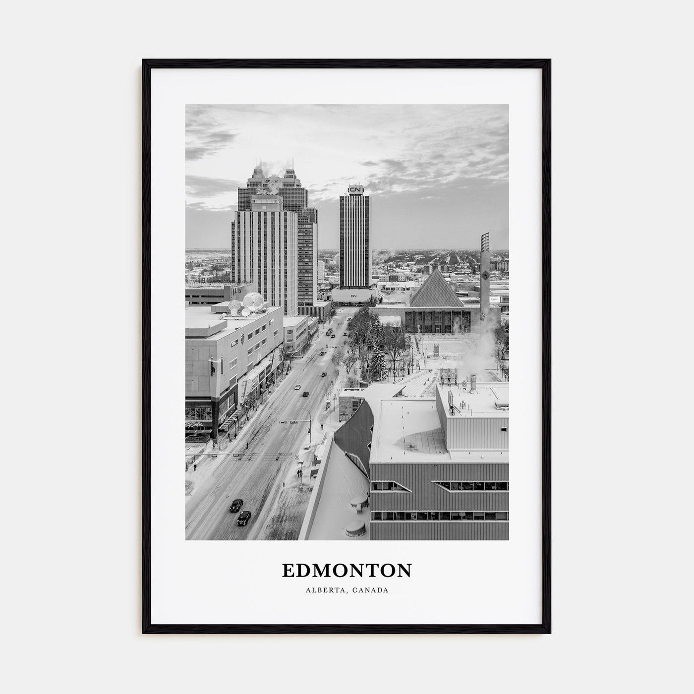 Edmonton Portrait B&W No 1 Poster