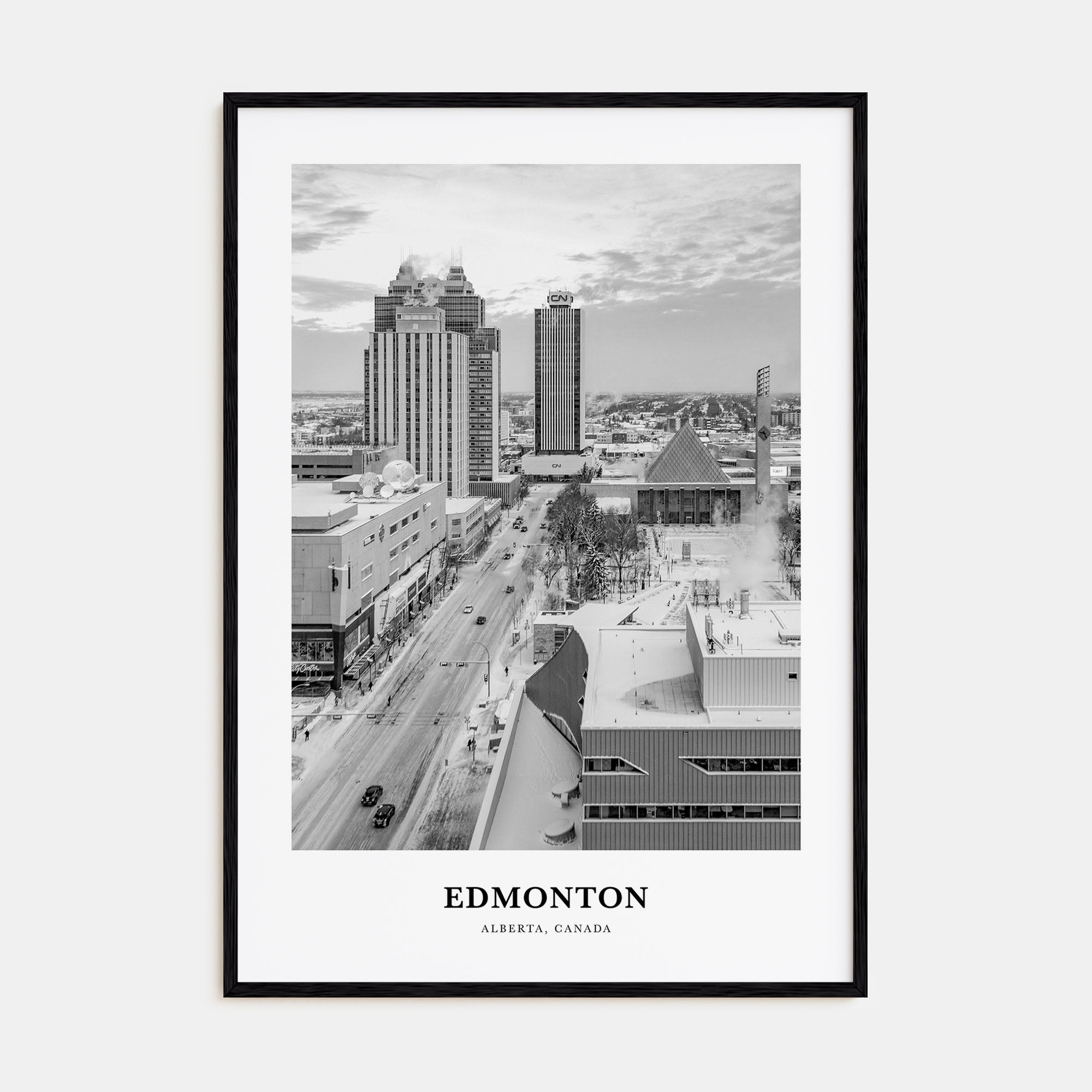 Edmonton Portrait B&W No 1 Poster