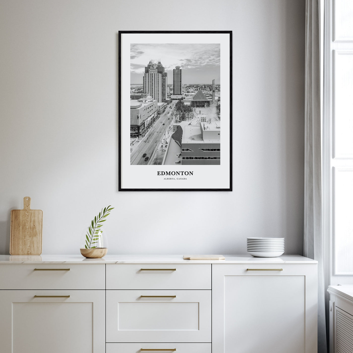 Edmonton Portrait B&W No 1 Poster