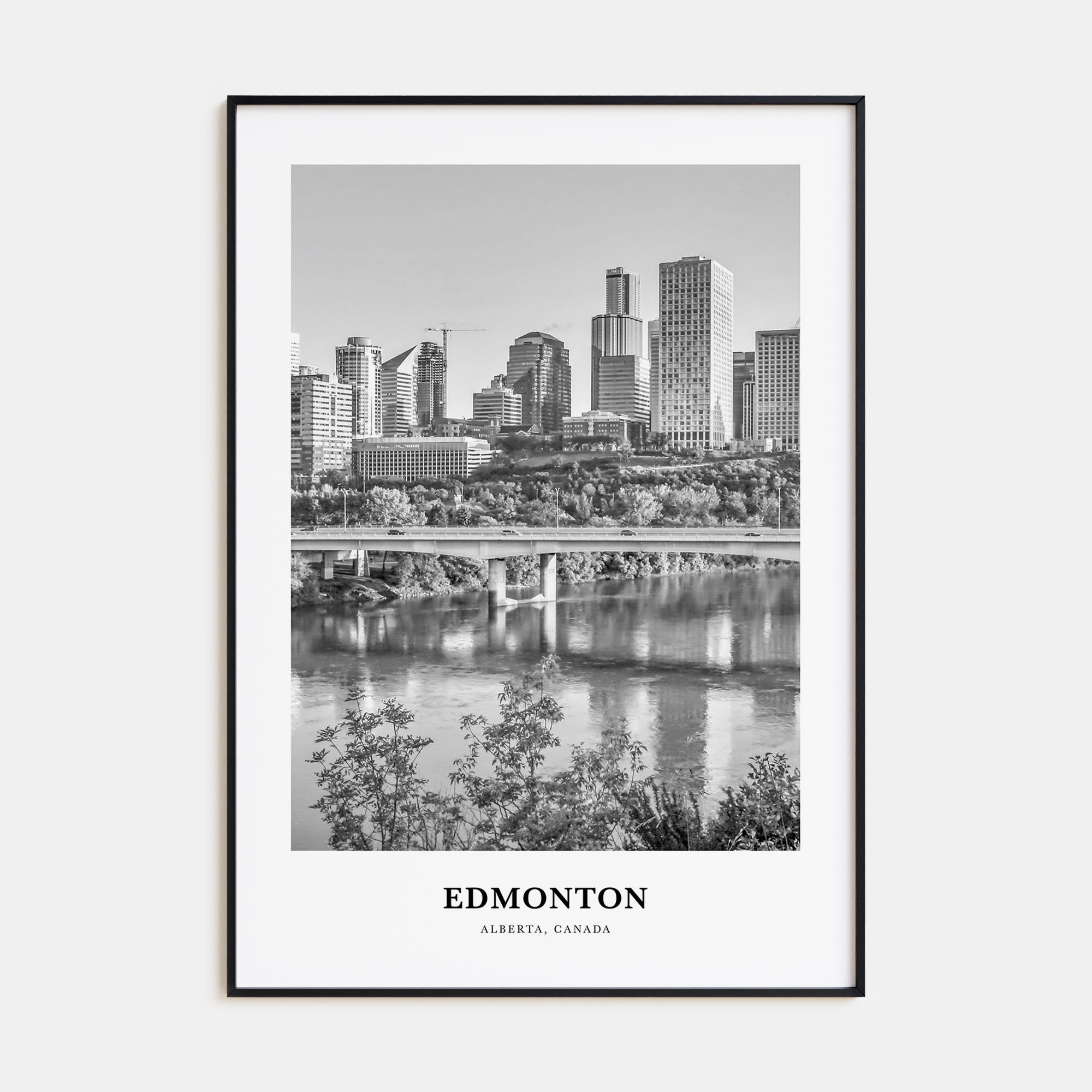 Edmonton Portrait B&W No 2 Poster
