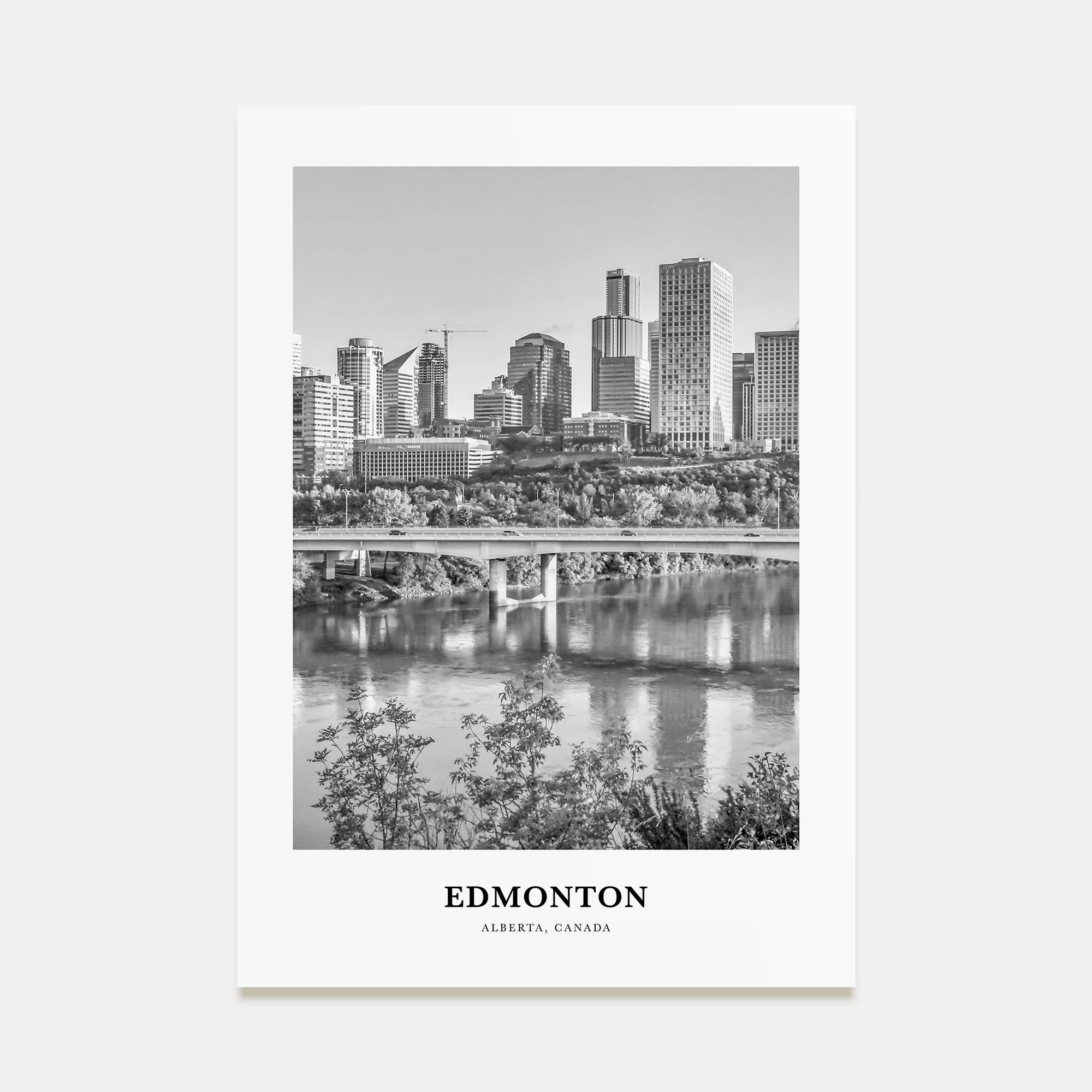 Edmonton Portrait B&W No 2 Poster