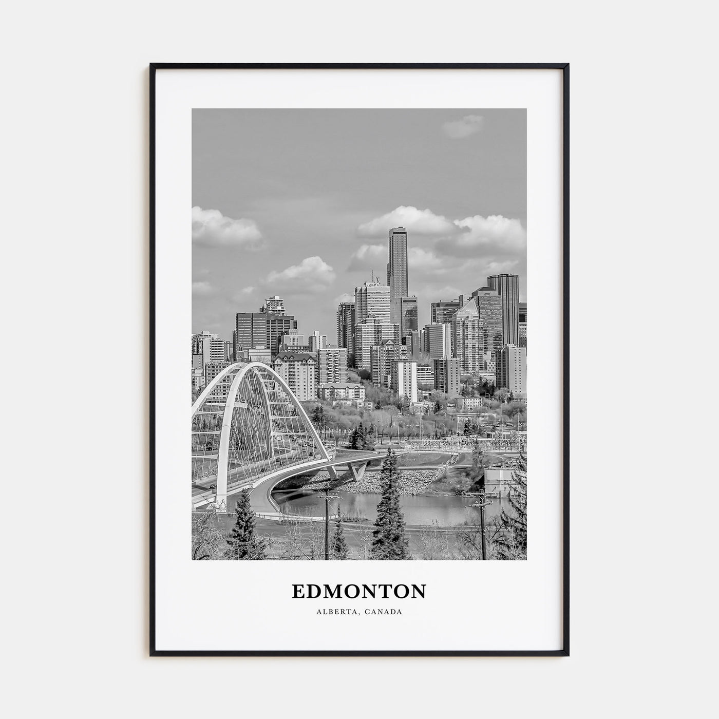 Edmonton Portrait B&W No 3 Poster