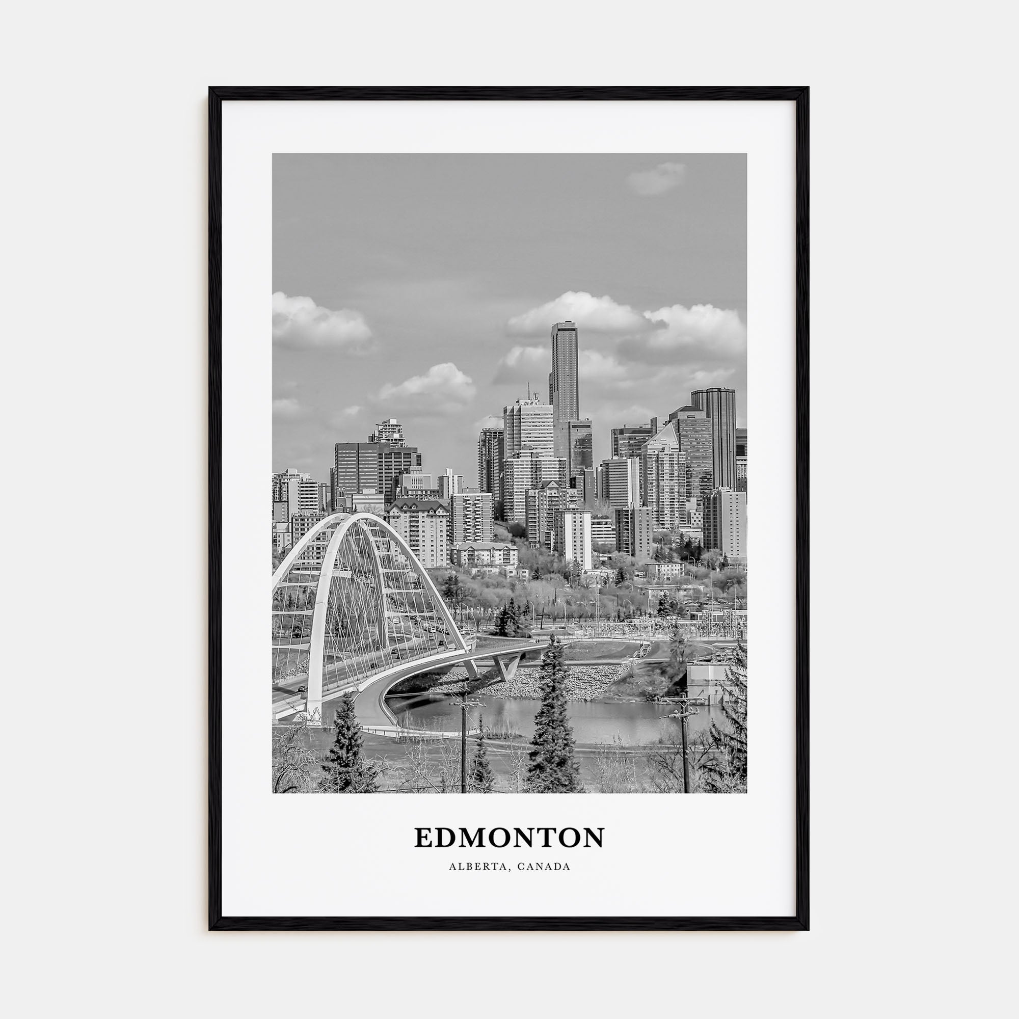Edmonton Portrait B&W No 3 Poster