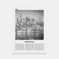 Edmonton Travel B&W No 2 Poster