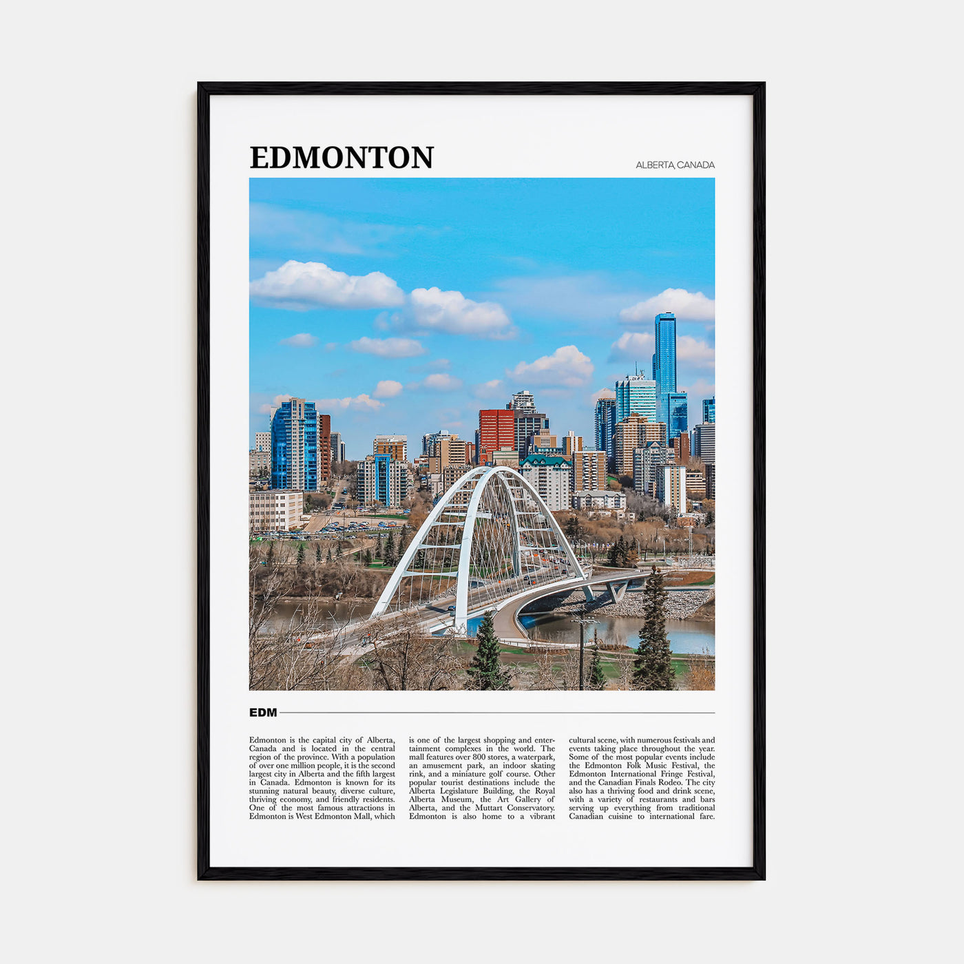 Edmonton Travel Color No 1 Poster