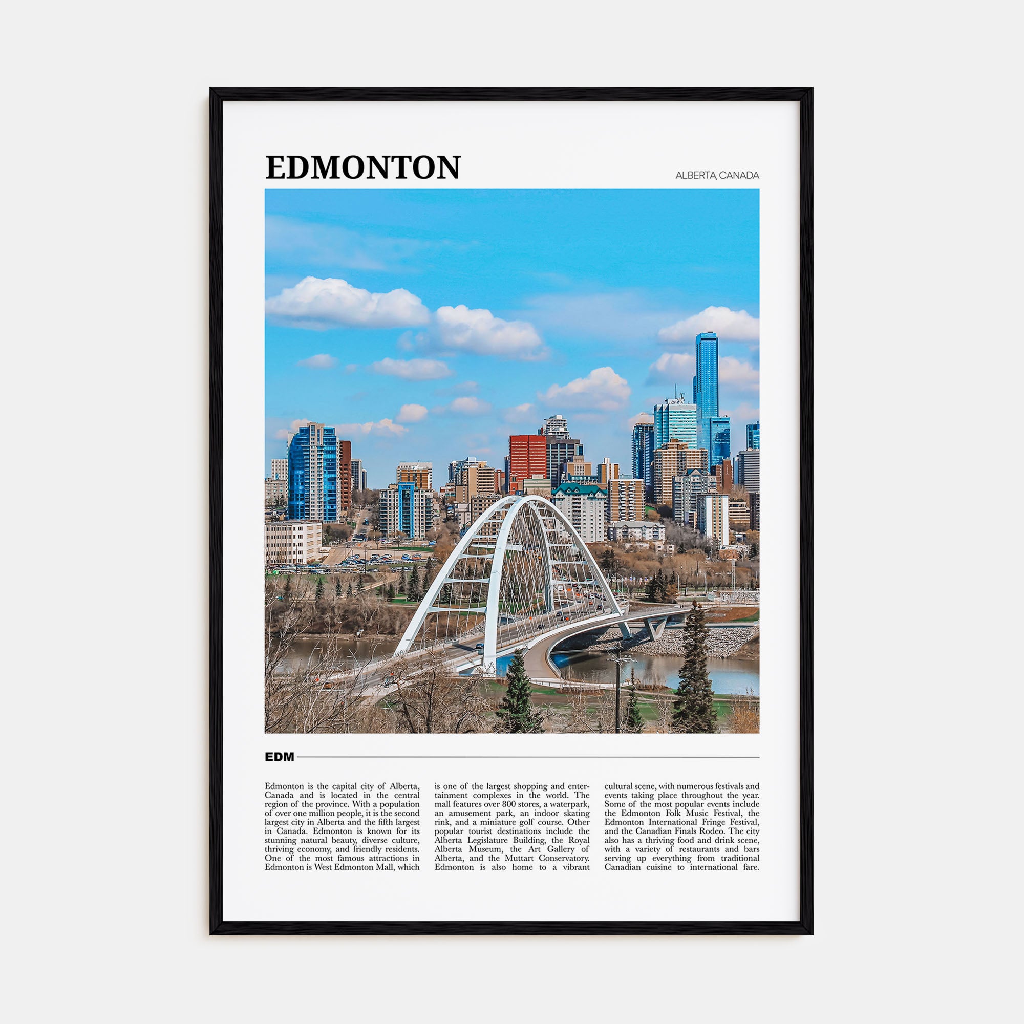 Edmonton Travel Color No 1 Poster