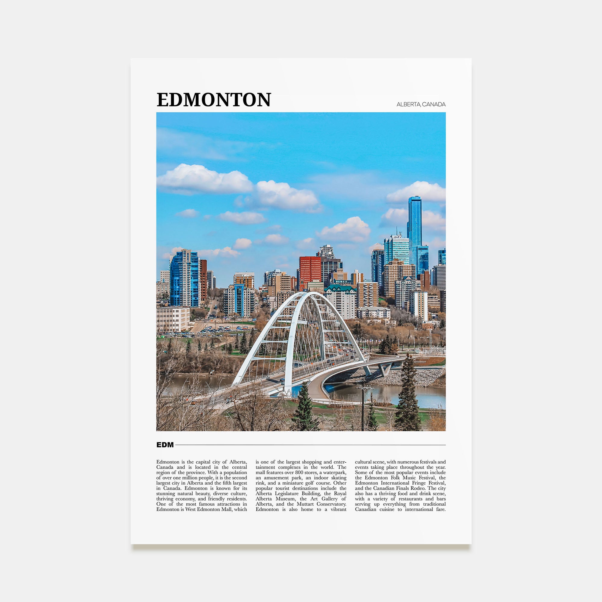 Edmonton Travel Color No 1 Poster