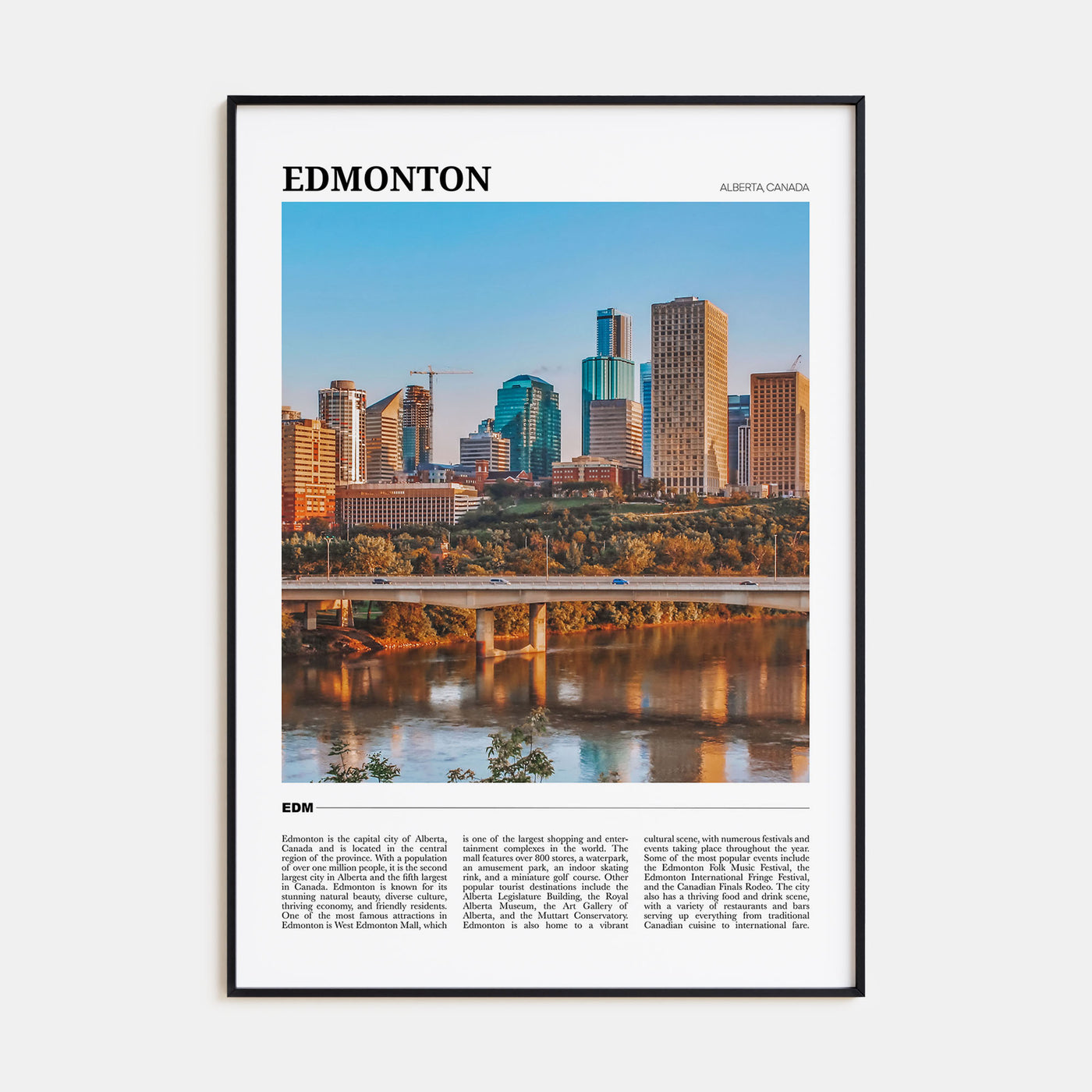 Edmonton Travel Color No 2 Poster