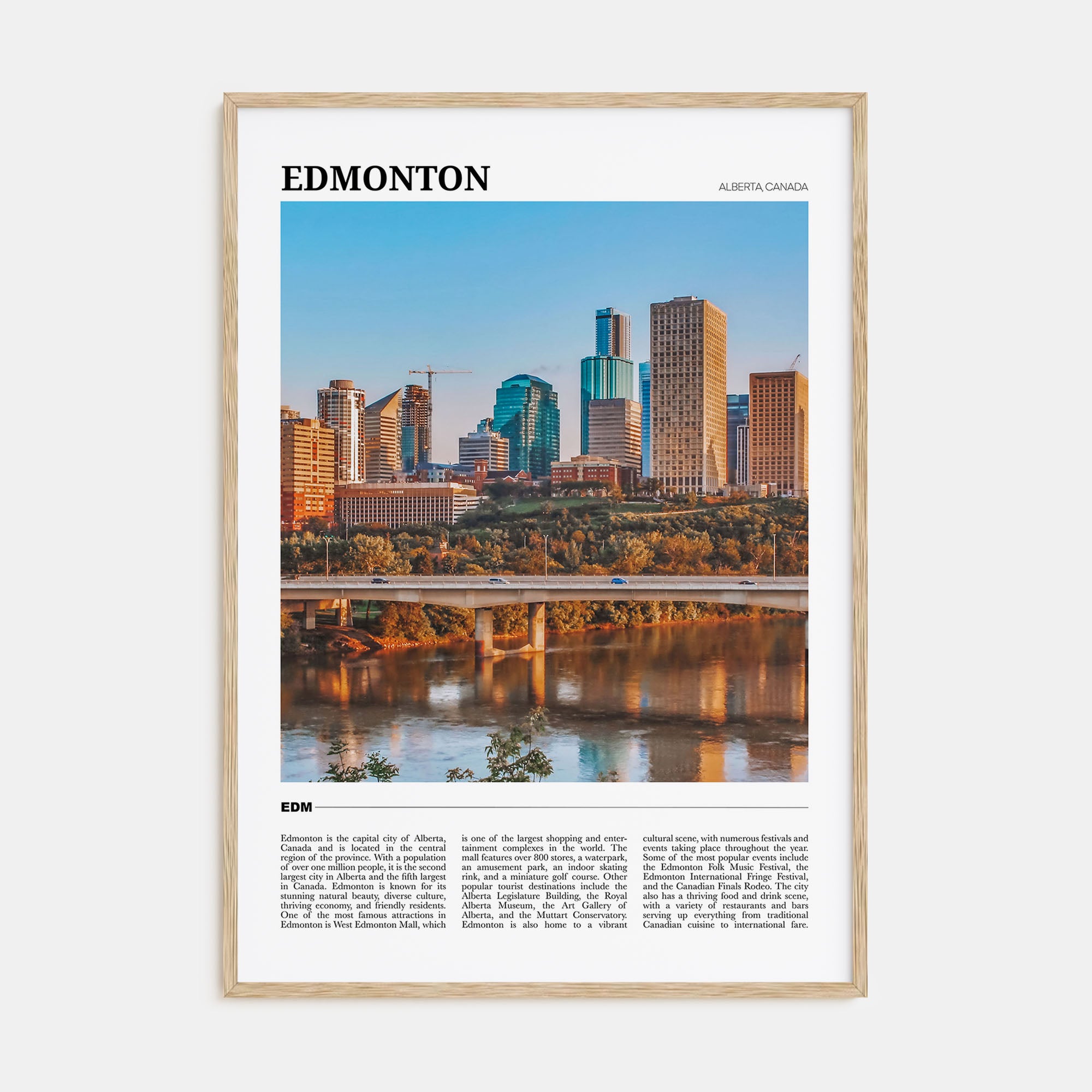 Edmonton Travel Color No 2 Poster