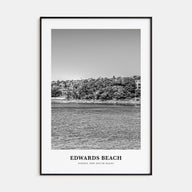 Edwards Beach Portrait B&W Poster