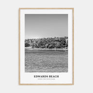 Edwards Beach Portrait B&W Poster