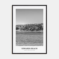 Edwards Beach Portrait B&W Poster
