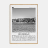 Edwards Beach Travel B&W Poster
