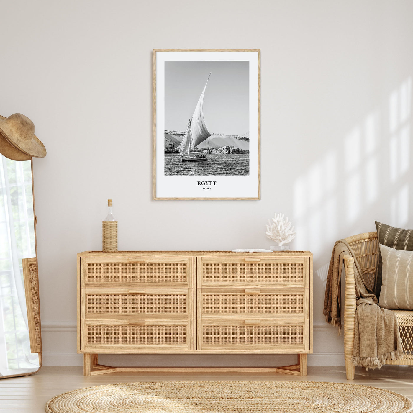 Egypt Portrait B&W No 2 Poster