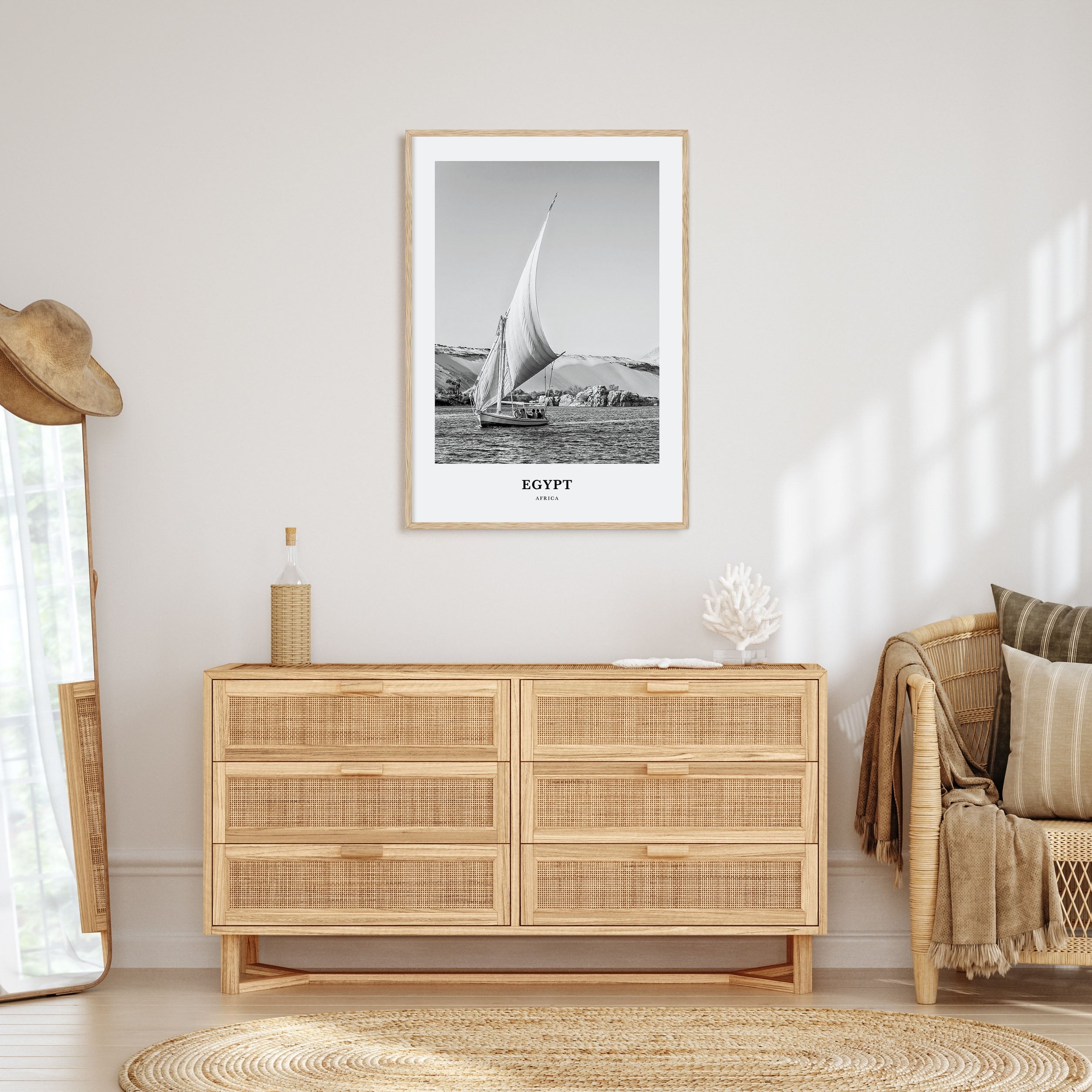 Egypt Portrait B&W No 2 Poster