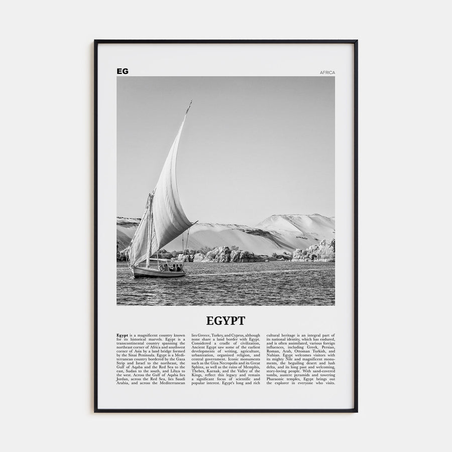 Egypt Travel B&W No 1 Poster