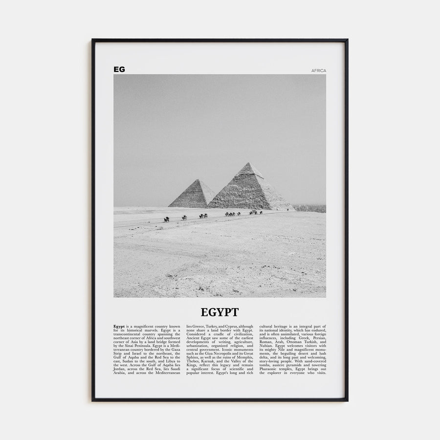 Egypt Travel B&W No 3 Poster