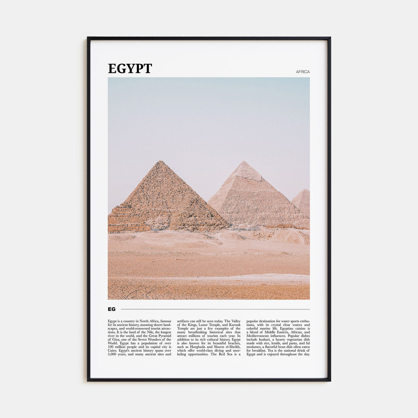 Egypt Travel Color Poster