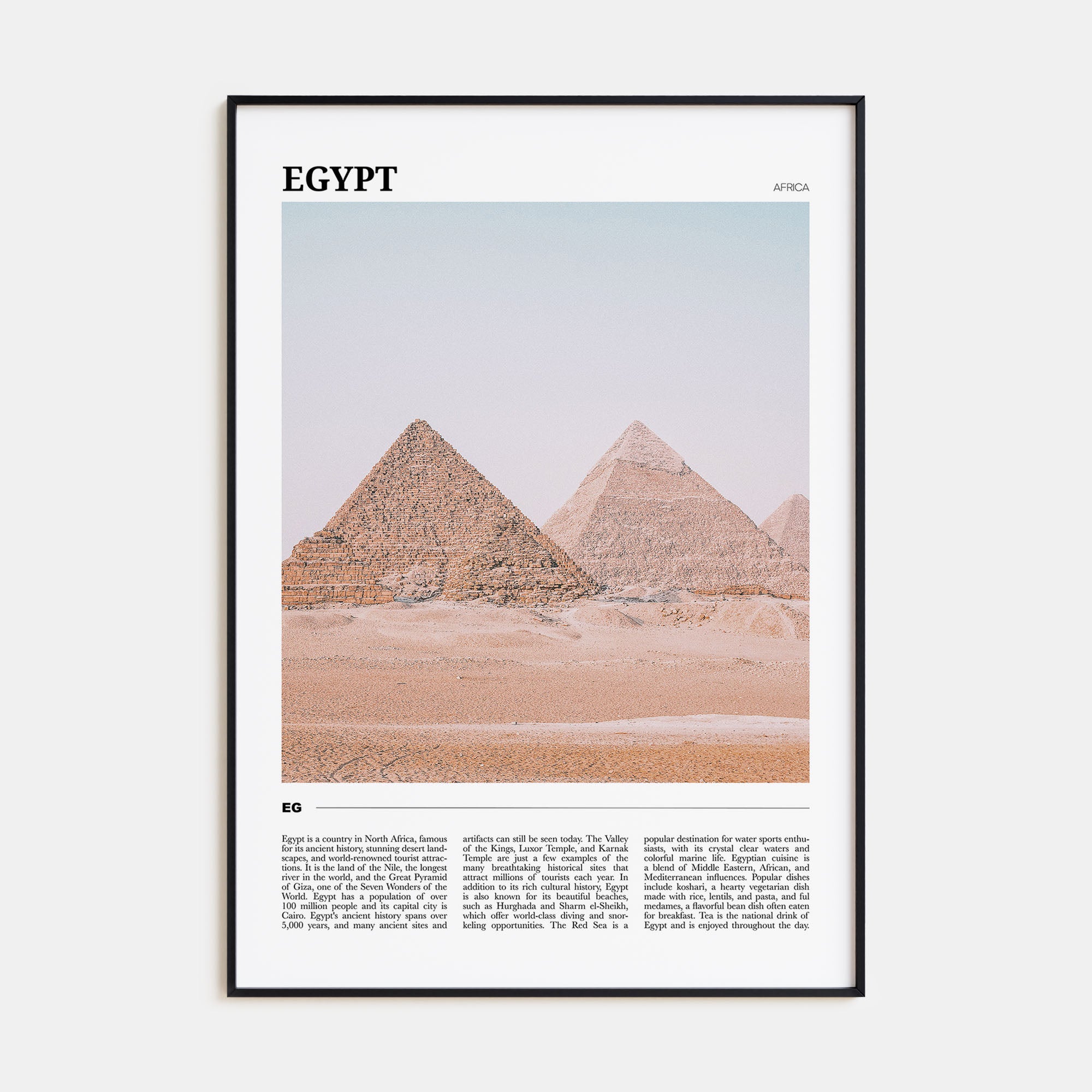 Egypt Travel Color Poster