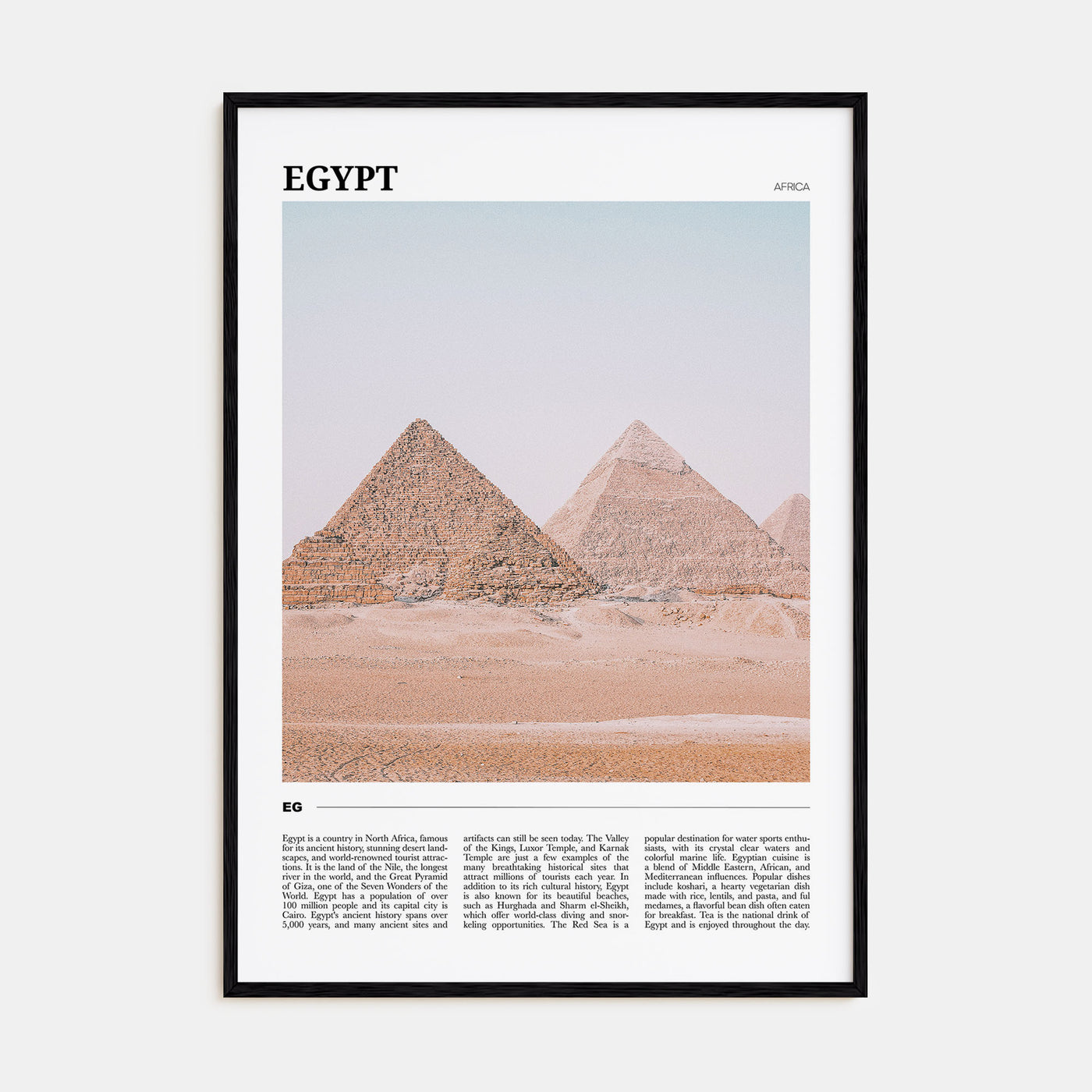 Egypt Travel Color Poster