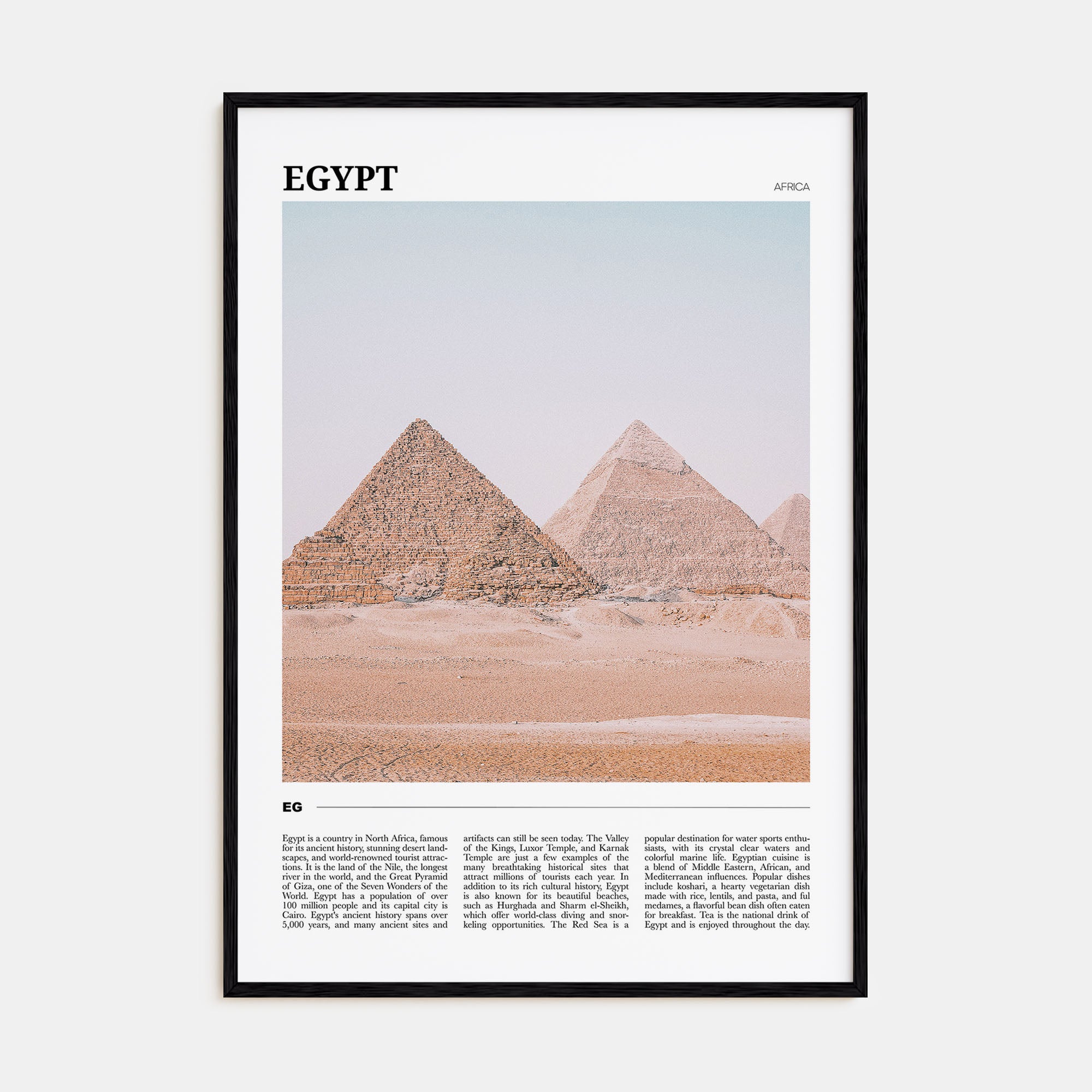 Egypt Travel Color Poster