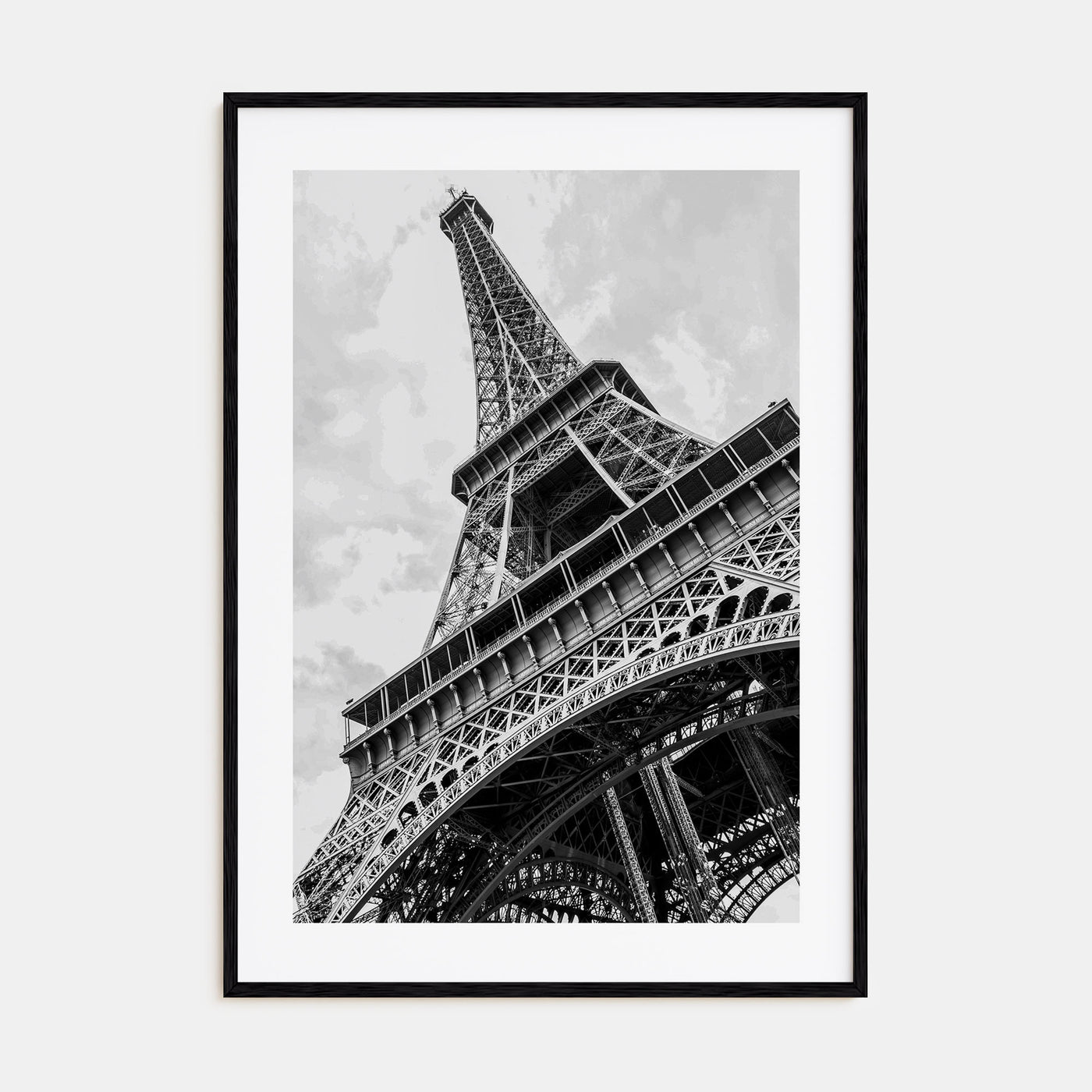 Eiffel Tower Photo B&W Poster