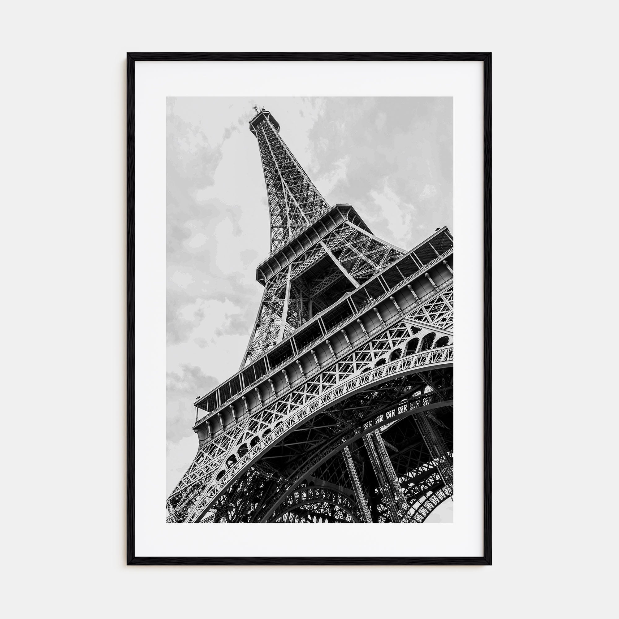 Eiffel Tower Photo B&W Poster