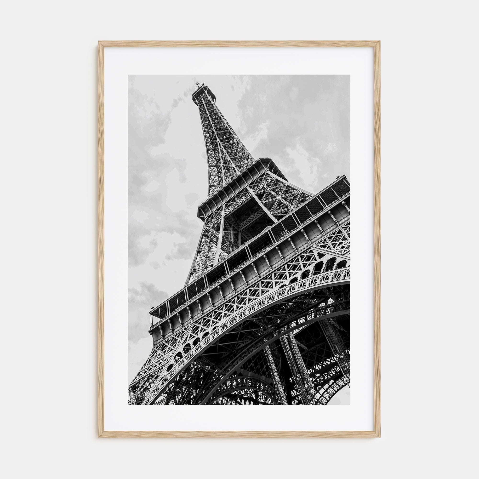 Eiffel Tower Photo B&W Poster