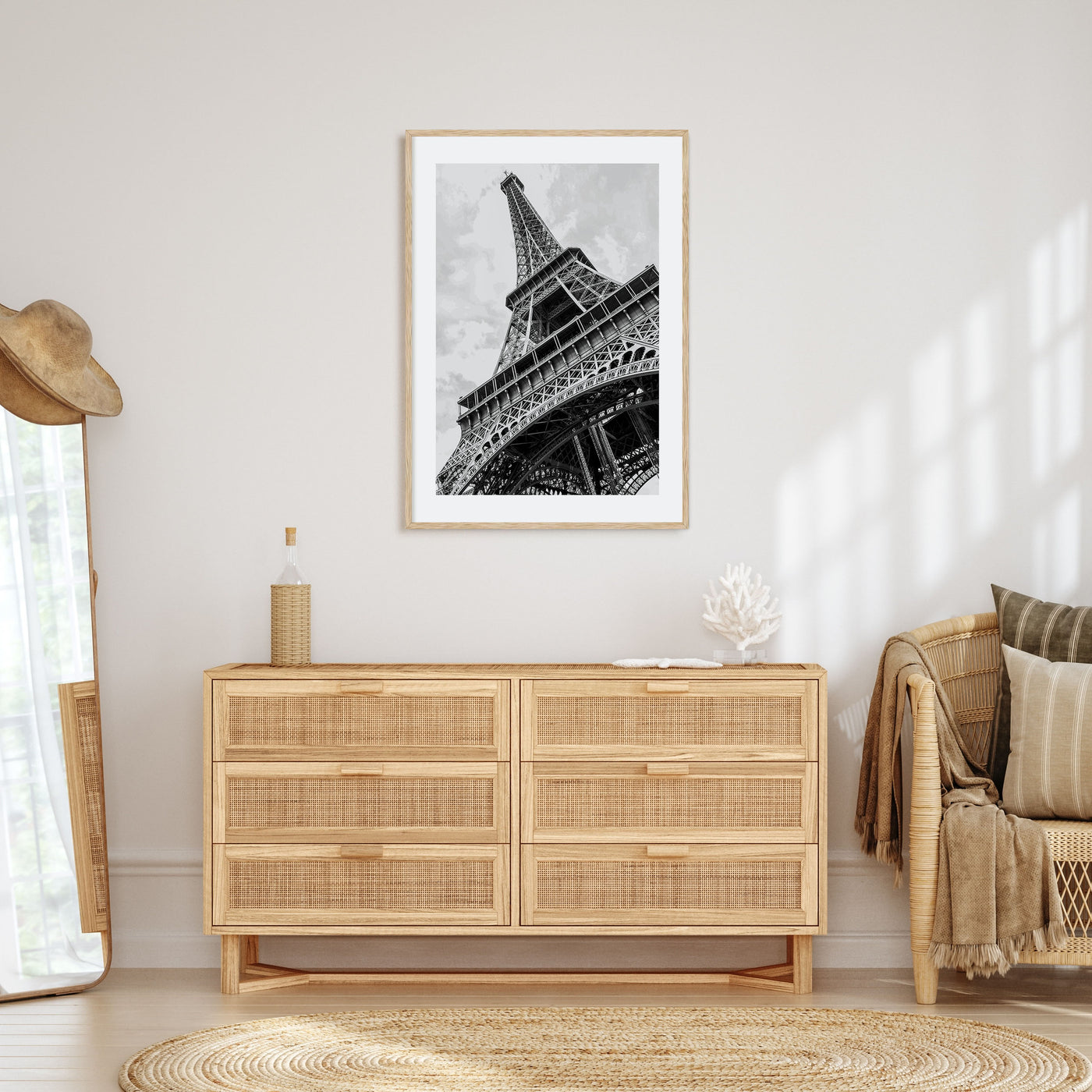 Eiffel Tower Photo B&W Poster