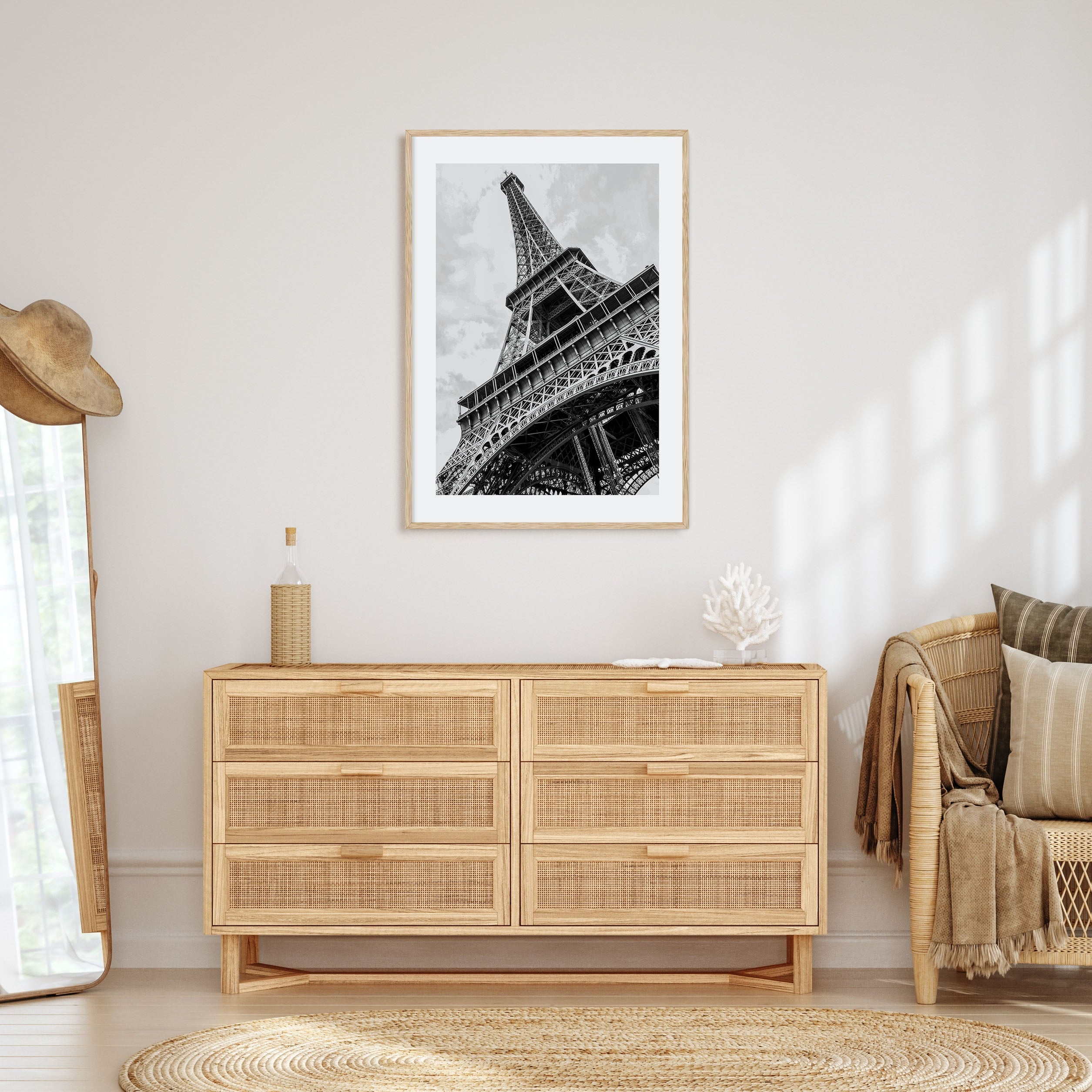 Eiffel Tower Photo B&W Poster