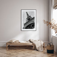 Eiffel Tower Photo B&W Poster