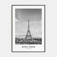 Eiffel Tower Portrait B&W Poster