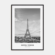 Eiffel Tower Portrait B&W Poster