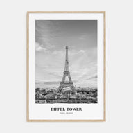 Eiffel Tower Portrait B&W Poster