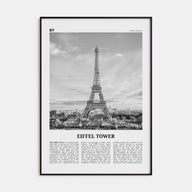 Eiffel Tower Travel B&W Poster