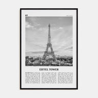 Eiffel Tower Travel B&W Poster