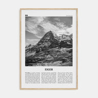 Eiger Travel B&W Poster