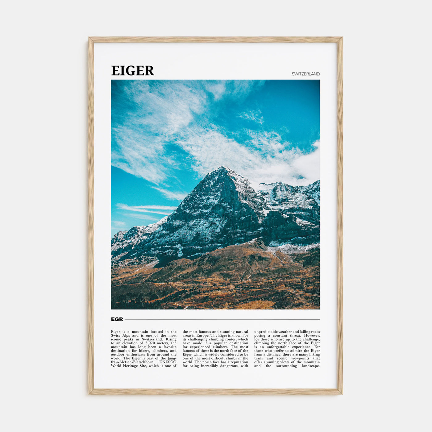 Eiger Travel Color Poster