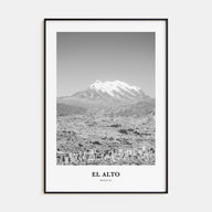 El Alto Portrait B&W Poster
