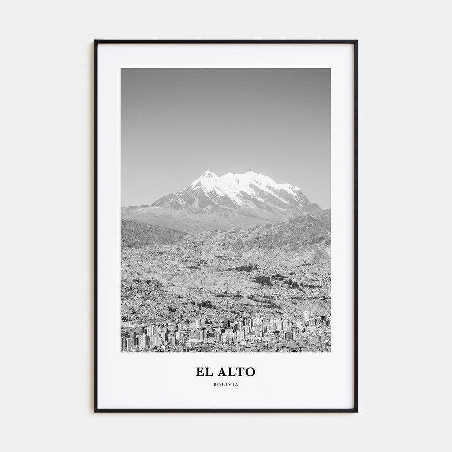 El Alto Portrait B&W Poster