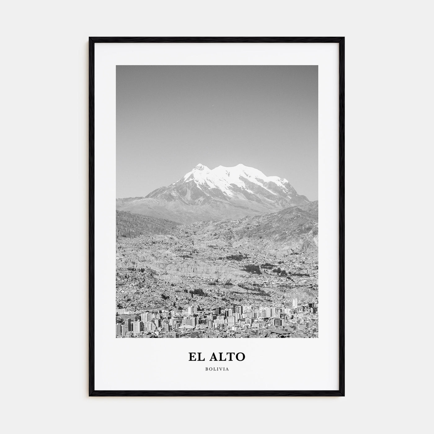 El Alto Portrait B&W Poster