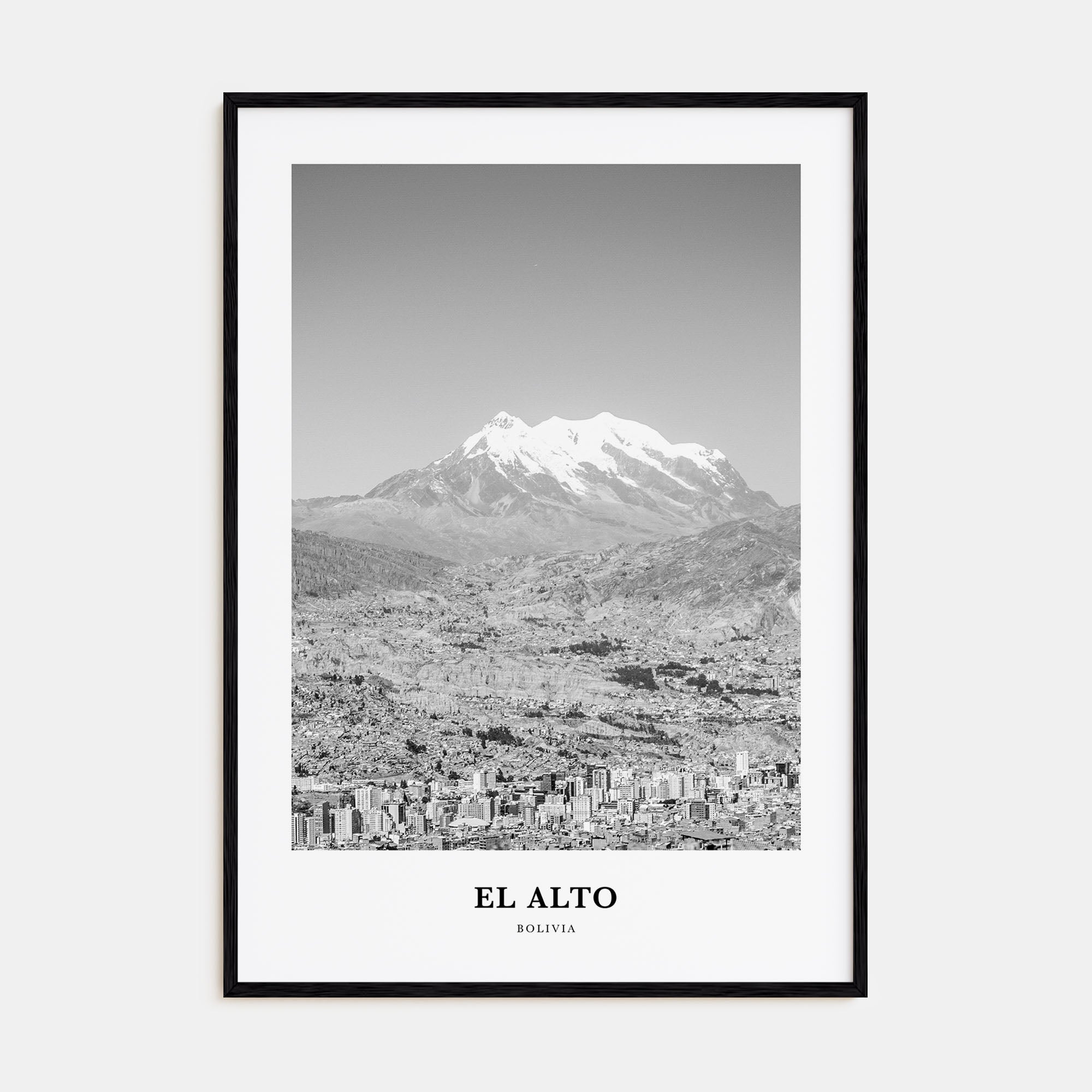 El Alto Portrait B&W Poster
