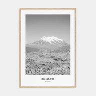El Alto Portrait B&W Poster