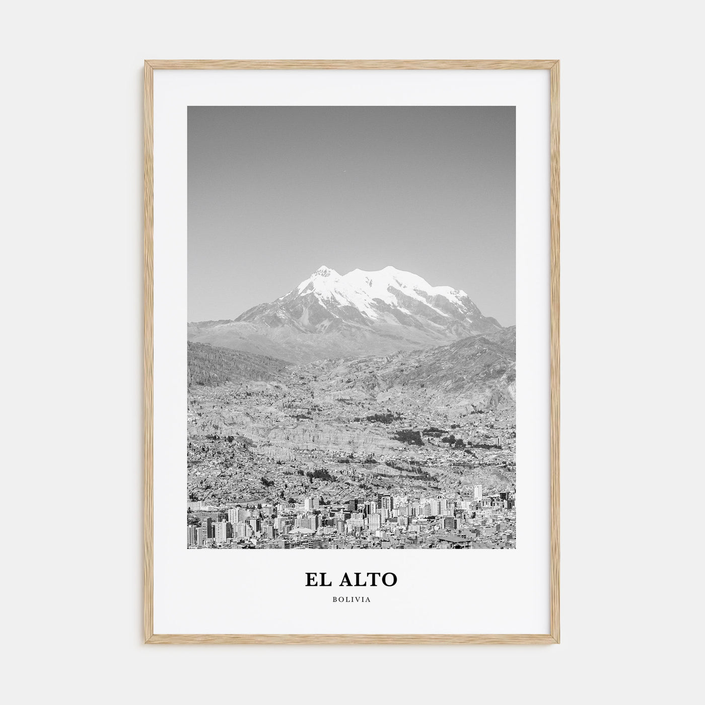 El Alto Portrait B&W Poster