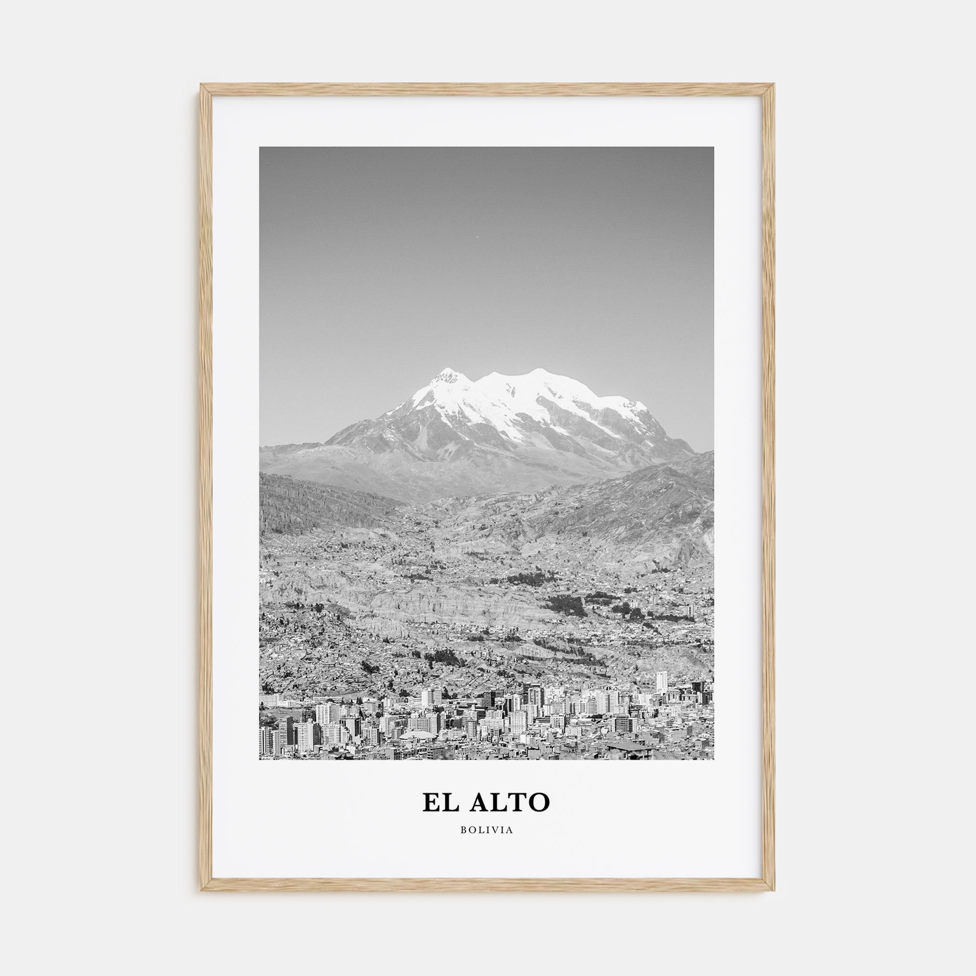 El Alto Portrait B&W Poster