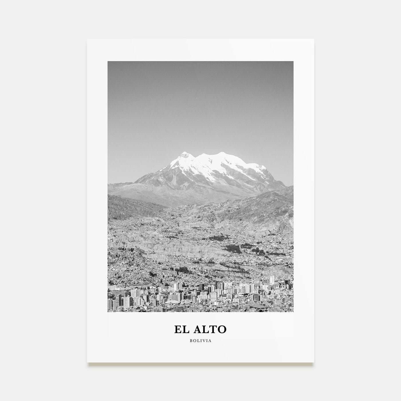 El Alto Portrait B&W Poster